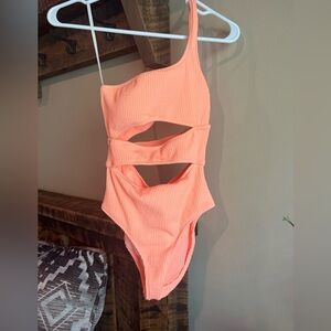 Coral one piece swimsuit
